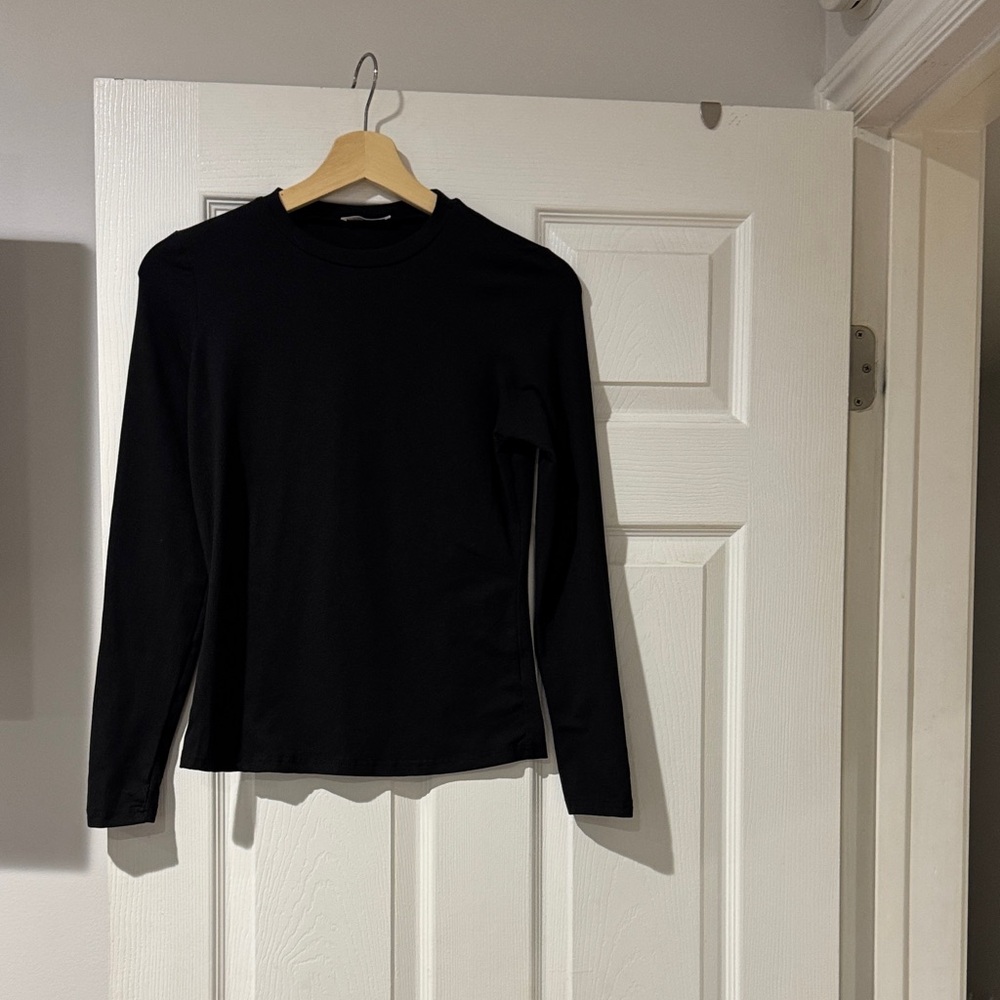 Zeagoo Elegant Black Crew Neck Top size m